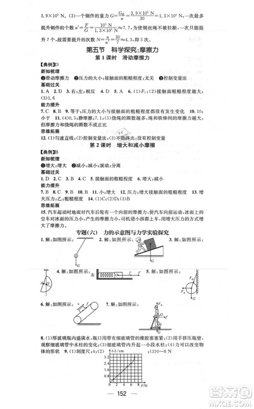 江西教育出版社2021名师测控八年级物理上册HK沪科版答案