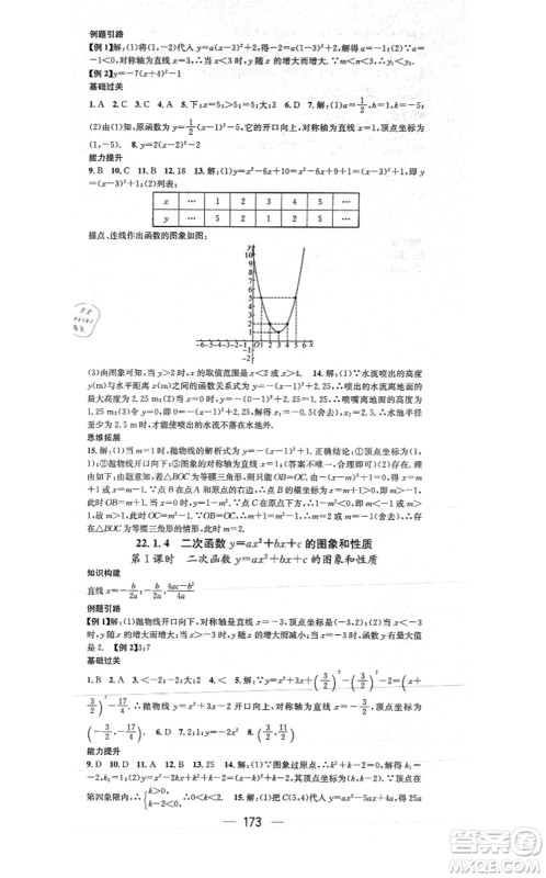 江西教育出版社2021名师测控九年级数学上册RJ人教版答案