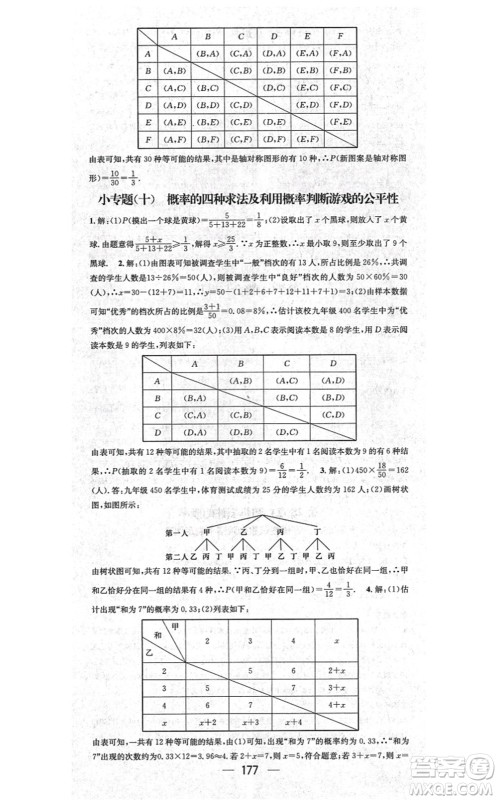 广东经济出版社2021名师测控九年级数学上册华师版答案