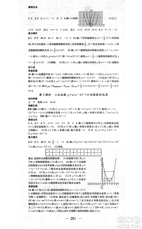 广东经济出版社2021名师测控九年级数学全一册人教版云南专版答案