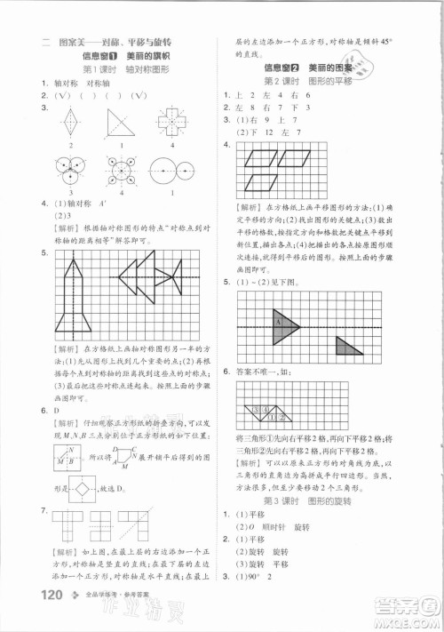 花山文艺出版社2021全品学练考数学五年级上册QD青岛版答案