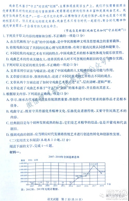 2022届广西名校大联考一高三语文试卷及答案 2022届广西名校大联考一高三语文试卷及答案