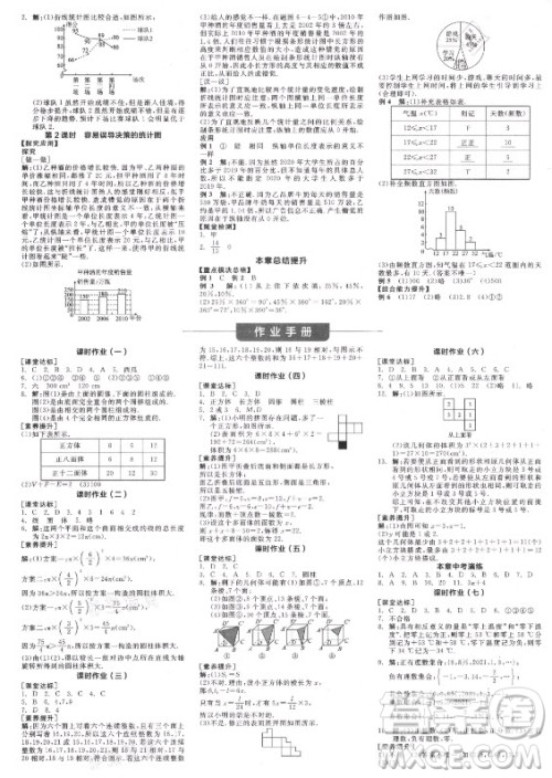 阳光出版社2021全品学练考数学七年级上册BS北师大版答案