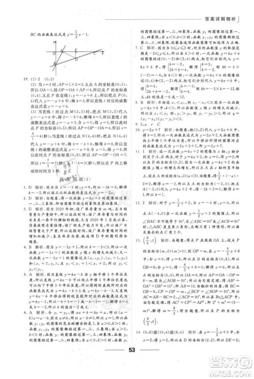 云南美术出版社2021秋季亮点给力提优课时作业本八年级上册数学通用版参考答案