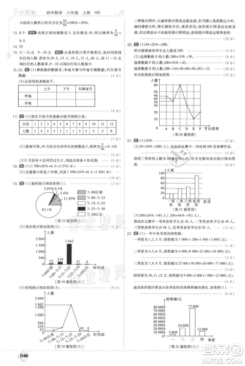 开明出版社2021少年班初中数学八年级上册华师大版参考答案