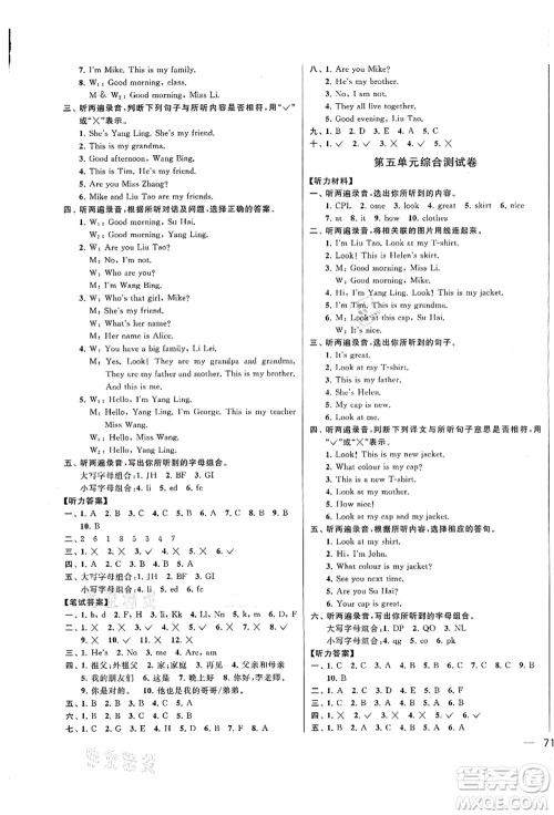 云南美术出版社2021同步跟踪全程检测及各地期末试卷精选三年级英语上册译林版答案 云南美术出版社2021同步跟踪全程检测及各地期末试卷精选三年级英语上册译林版答案