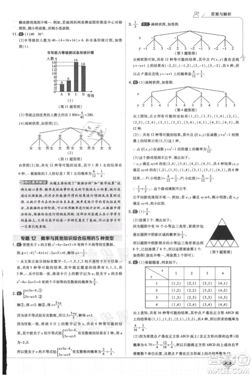 开明出版社2021少年班初中数学九年级上册华师大版参考答案