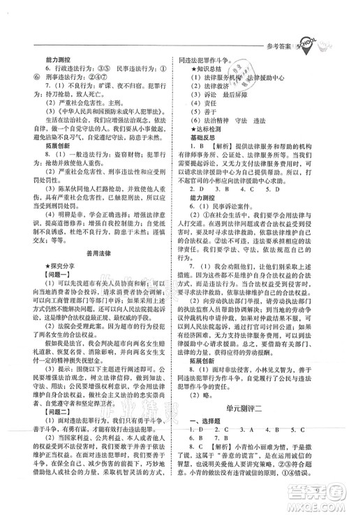 山西教育出版社2021新课程问题解决导学方案八年级道德与法治上册人教版答案 山西教育出版社2021新课程问题解决导学方案八年级道德与法治上册人教版答案