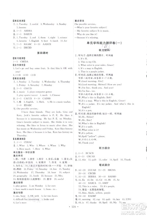 人民教育出版社2021能力培养与测试七年级英语上册人教版答案 人民教育出版社2021能力培养与测试七年级英语上册人教版答案