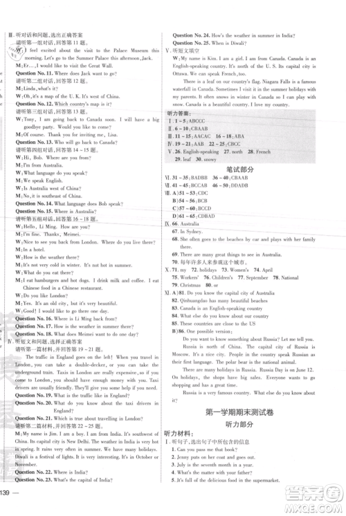 吉林教育出版社2021点拨训练课时作业本七年级上册英语冀教版参考答案 吉林教育出版社2021点拨训练课时作业本七年级上册英语冀教版参考答案