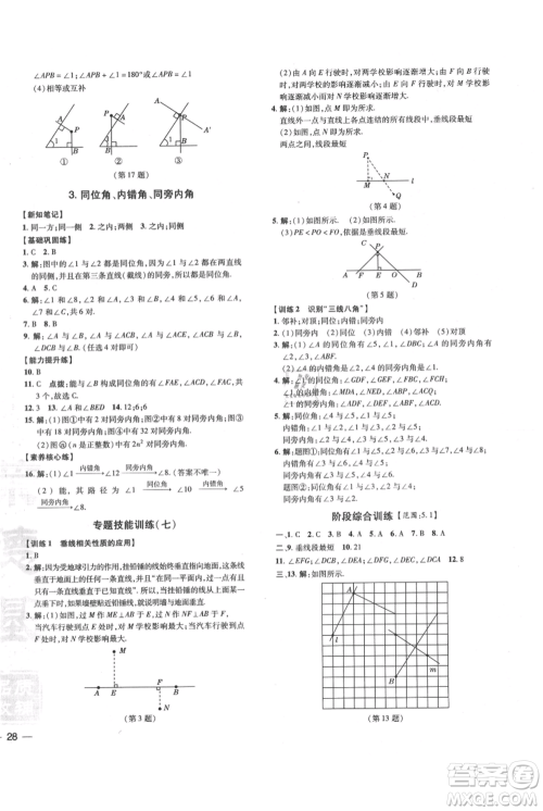 吉林教育出版社2021点拨训练课时作业本七年级上册数学华师大版参考答案 吉林教育出版社2021点拨训练课时作业本七年级上册数学华师大版参考答案