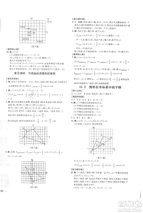 吉林教育出版社2021点拨训练课时作业本八年级上册数学沪科版安徽专用参考答案
