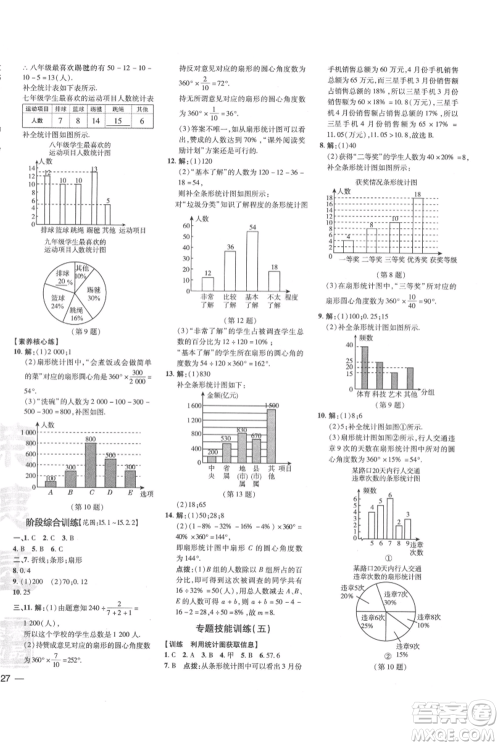 吉林教育出版社2021点拨训练课时作业本八年级上册数学华师大版参考答案 吉林教育出版社2021点拨训练课时作业本八年级上册数学华师大版参考答案