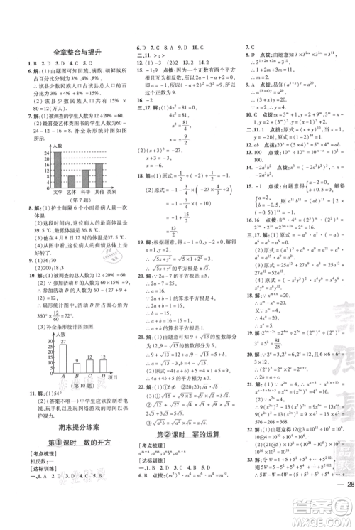 吉林教育出版社2021点拨训练课时作业本八年级上册数学华师大版参考答案 吉林教育出版社2021点拨训练课时作业本八年级上册数学华师大版参考答案