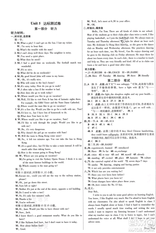吉林教育出版社2021点拨训练课时作业本八年级上册英语沪教版参考答案 吉林教育出版社2021点拨训练课时作业本八年级上册英语沪教版参考答案