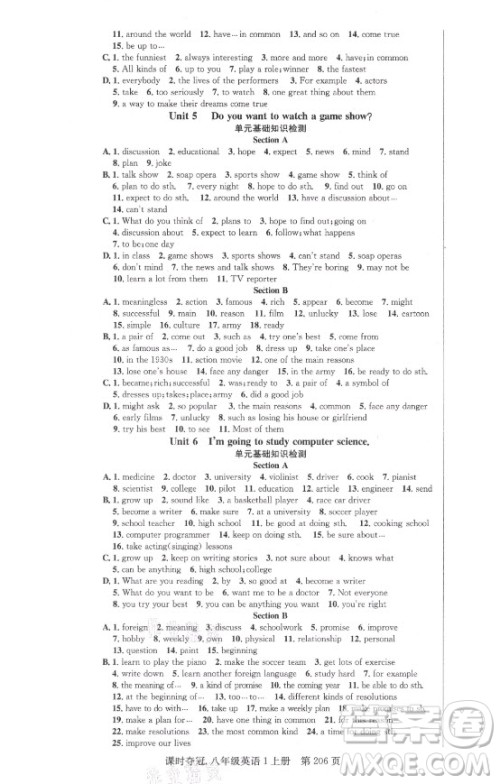 新世纪出版社2021课时夺冠英语八年级上册R人教版黄冈孝感专版答案 新世纪出版社2021课时夺冠英语八年级上册R人教版黄冈孝感专版答案