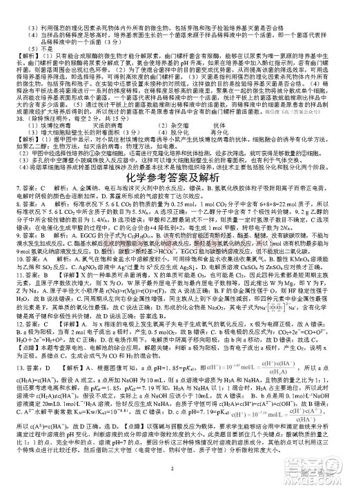 2022届广西普通高校摸底考试理科综合试题及答案 2022届广西普通高校摸底考试理科综合试题及答案