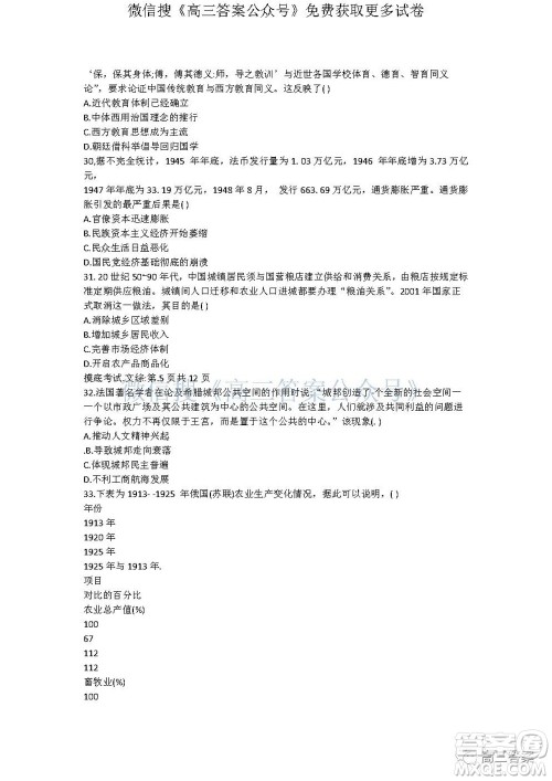 2022届广西普通高校摸底考试文科综合试题及答案 2022届广西普通高校摸底考试文科综合试题及答案