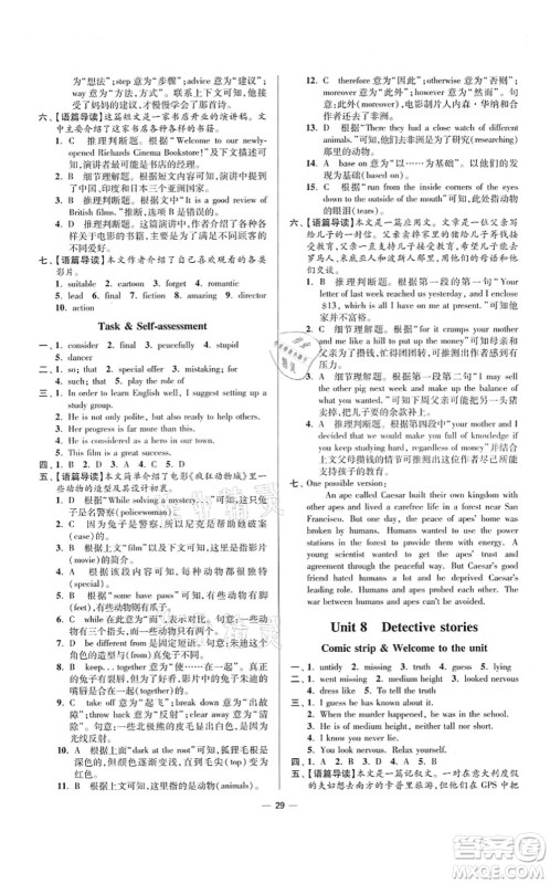 江苏凤凰科学技术出版社2021小题狂做提优版九年级英语上册译林版答案