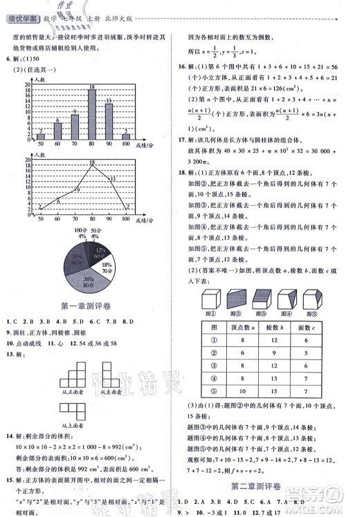 陕西师范大学出版总社有限公司2021绩优学案七年级数学上册北师大版答案 陕西师范大学出版总社有限公司2021绩优学案七年级数学上册北师大版答案