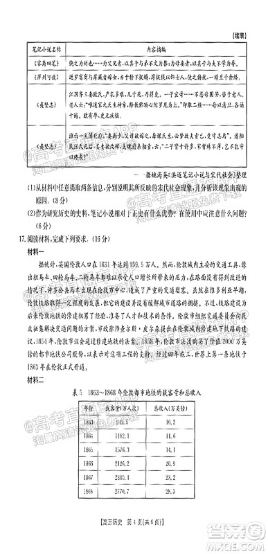 2022届邢台市高三入学考试历史试题及答案 2022届邢台市高三入学考试历史试题及答案