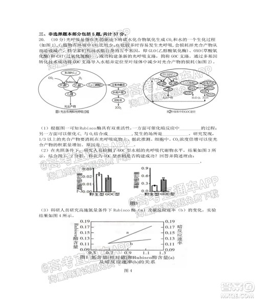 江苏省2022届百校联考高三年级第一次考试生物试题及答案