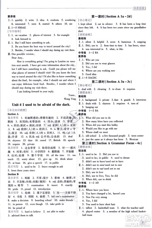 人民教育出版社2021绩优学案九年级英语全一册人教版答案 人民教育出版社2021绩优学案九年级英语全一册人教版答案