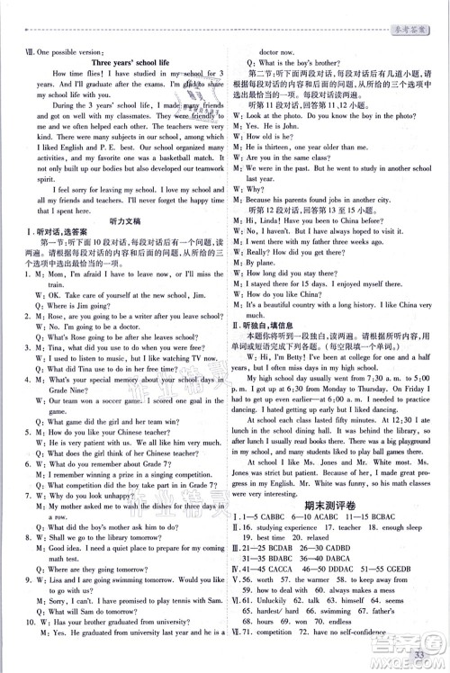 人民教育出版社2021绩优学案九年级英语全一册人教版答案 人民教育出版社2021绩优学案九年级英语全一册人教版答案
