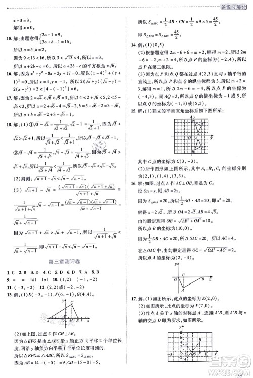 陕西师范大学出版总社有限公司2021绩优学案八年级数学上册北师大版答案 陕西师范大学出版总社有限公司2021绩优学案八年级数学上册北师大版答案