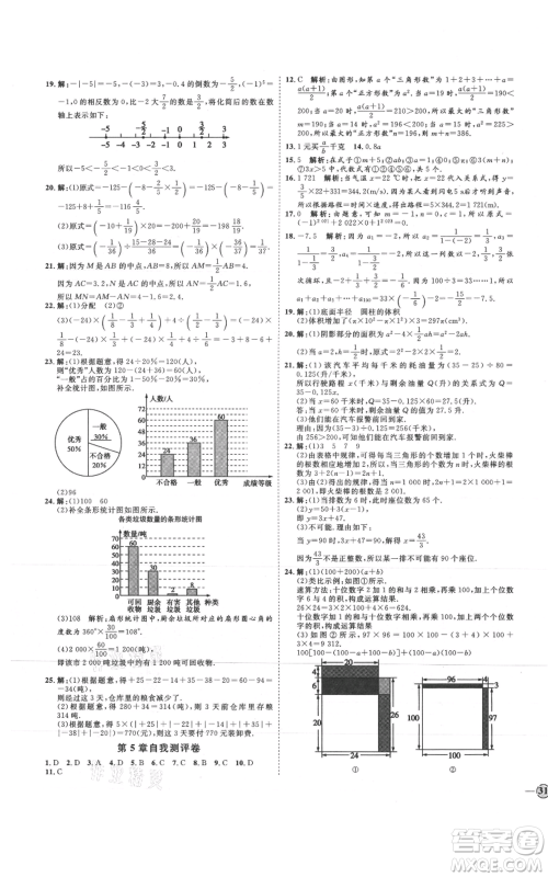 延边教育出版社2021优+学案课时通七年级上册数学青岛版参考答案