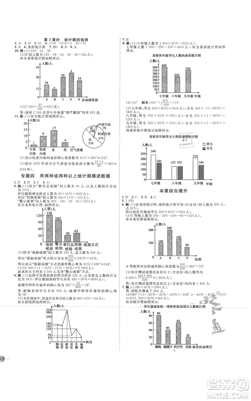 延边教育出版社2021优+学案课时通七年级上册数学青岛版潍坊专版参考答案