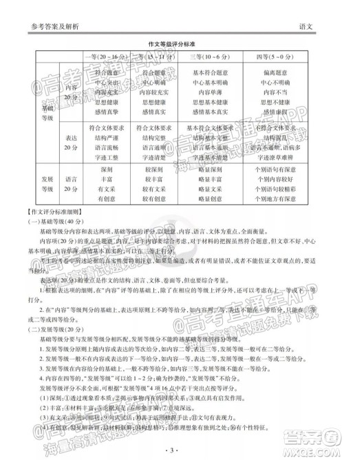 2022届四省名校高三第一次大联考语文试题及答案