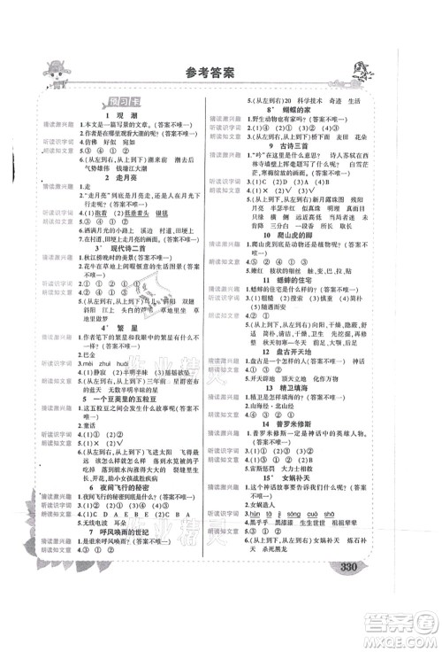 吉林教育出版社2021状元大课堂导学案标准本四年级语文上册人教版湖南专版答案 吉林教育出版社2021状元大课堂导学案标准本四年级语文上册人教版湖南专版答案