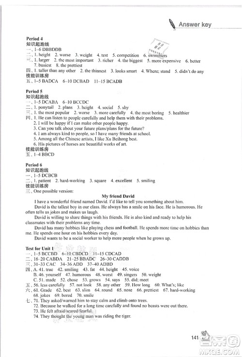 江苏凤凰教育出版社2021学习与评价八年级英语上册译林版答案 江苏凤凰教育出版社2021学习与评价八年级英语上册译林版答案