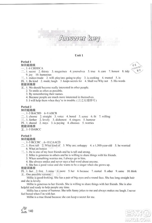 江苏凤凰教育出版社2021学习与评价八年级英语上册译林版答案 江苏凤凰教育出版社2021学习与评价八年级英语上册译林版答案