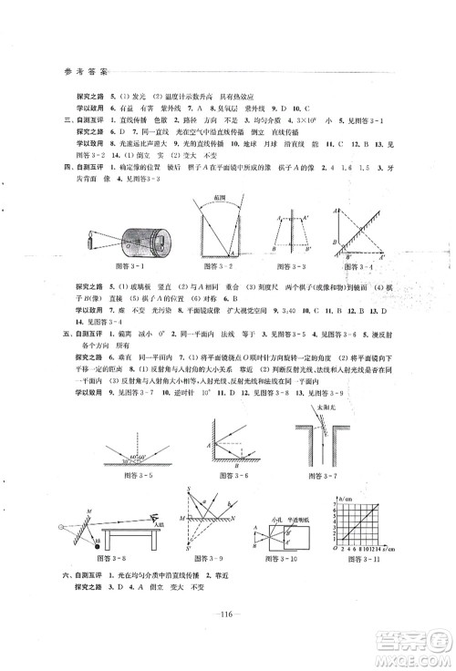 江苏凤凰教育出版社2021学习与评价八年级物理上册苏科版答案 江苏凤凰教育出版社2021学习与评价八年级物理上册苏科版答案