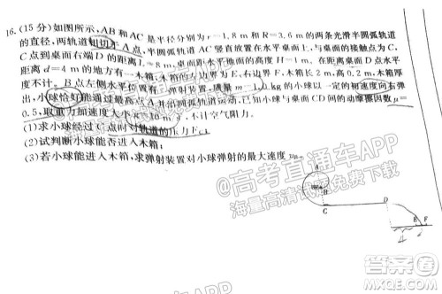 2022届湖南金太阳高三9月联考物理试卷及答案 2022届湖南金太阳高三9月联考物理试卷及答案