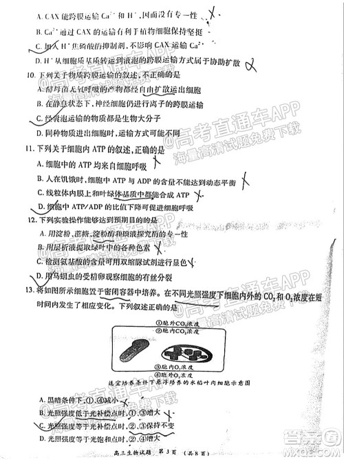 中原名校2021-2022学年上期第一次联考高三生物试题及答案 中原名校2021-2022学年上期第一次联考高三生物试题及答案