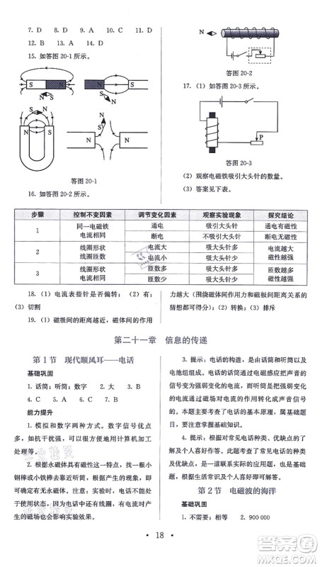 人民教育出版社2021同步解析与测评九年级物理全一册人教版答案 人民教育出版社2021同步解析与测评九年级物理全一册人教版答案