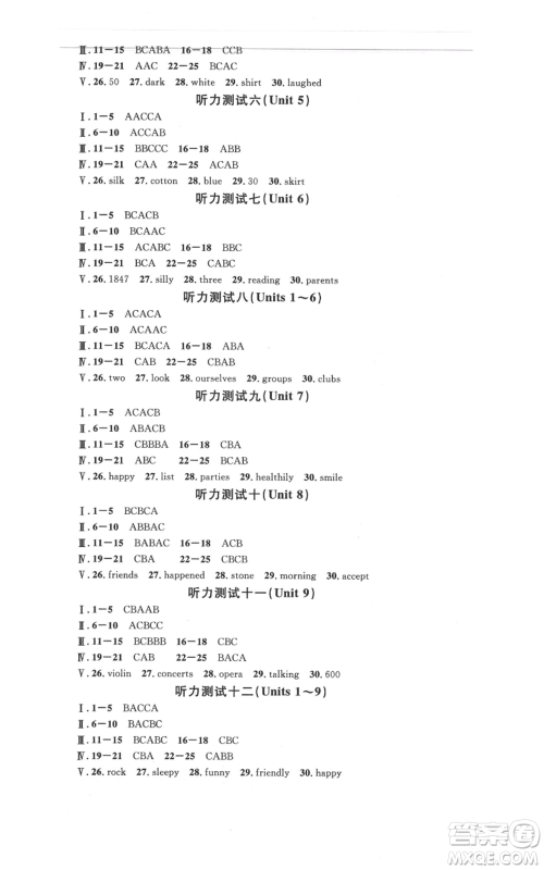 安徽师范大学出版社2021名校课堂九年级上册英语人教版背记本河北专版参考答案 安徽师范大学出版社2021名校课堂九年级上册英语人教版背记本河北专版参考答案