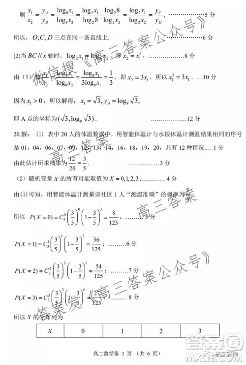 山东2021-2022学年度高三阶段性监测数学试题及答案