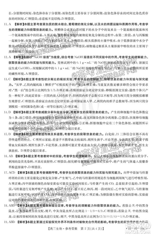 2022届山东金太阳10月联考高三第一次备考监测联合考试生物试题及答案 2022届山东金太阳10月联考高三第一次备考监测联合考试生物试题及答案