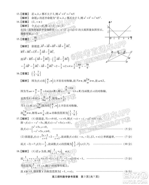 2022届安徽鼎尖教育高三10月联考理科数学试题及答案