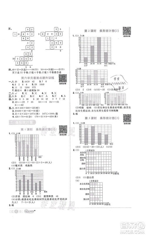 江西教育出版社2021阳光同学课时优化作业四年级数学上册RJ人教版菏泽专版答案 江西教育出版社2021阳光同学课时优化作业四年级数学上册RJ人教版菏泽专版答案