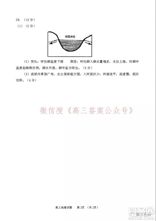 山东2021-2022学年度高三阶段性监测地理试题及答案 山东2021-2022学年度高三阶段性监测地理试题及答案