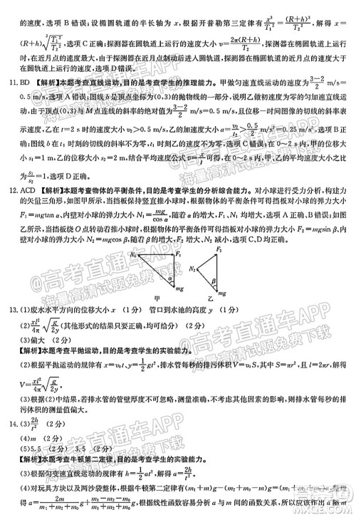 2022届山东金太阳10月联考高三第一次备考监测联合考试物理试题及答案