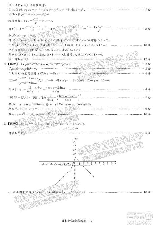 2022届南宁贵港贺州高三10月摸底考理科数学试题及答案