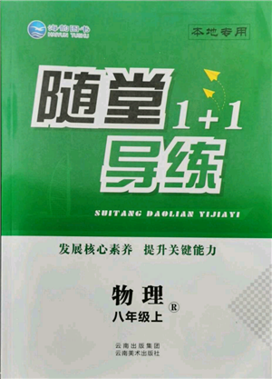 云南美术出版社2021随堂1+1导练八年级上册物理人教版参考答案