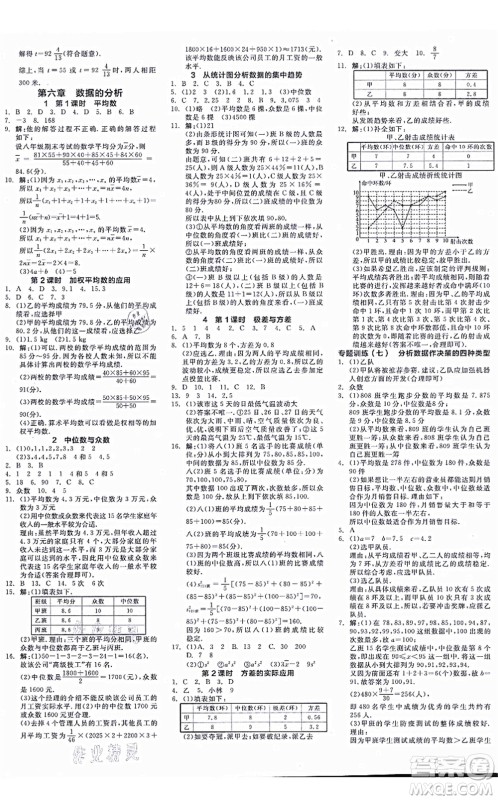 天津人民出版社2021全品学练考作业手册八年级数学上册AB本BS北师版深圳专版答案