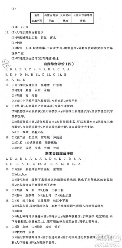 阳光出版社2021全品学练考八年级地理上册XJ湘教版答案 阳光出版社2021全品学练考八年级地理上册XJ湘教版答案